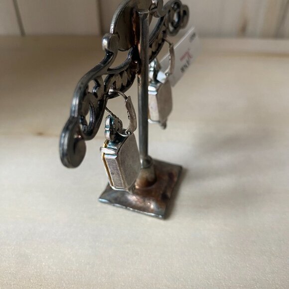 NWT Mariana Emerald Cut Clear Swarovski Crystal Silver Plated Leverback Earrings - Picture 7 of 13